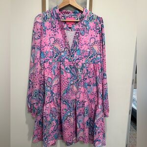 Lilly Pulitzer Pink Paisley Mini Dress